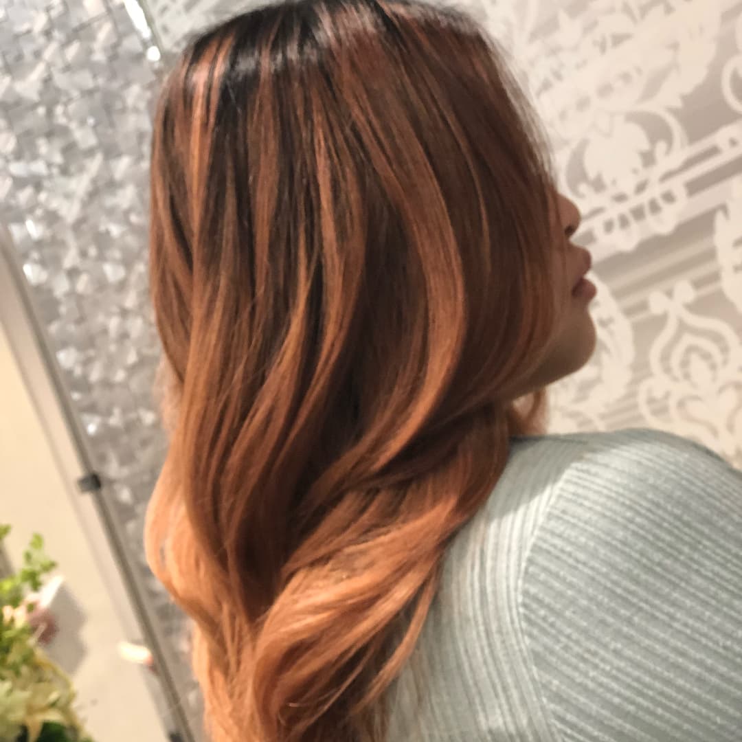 Balayage hand-painted technique at MC Hair Salon NYC