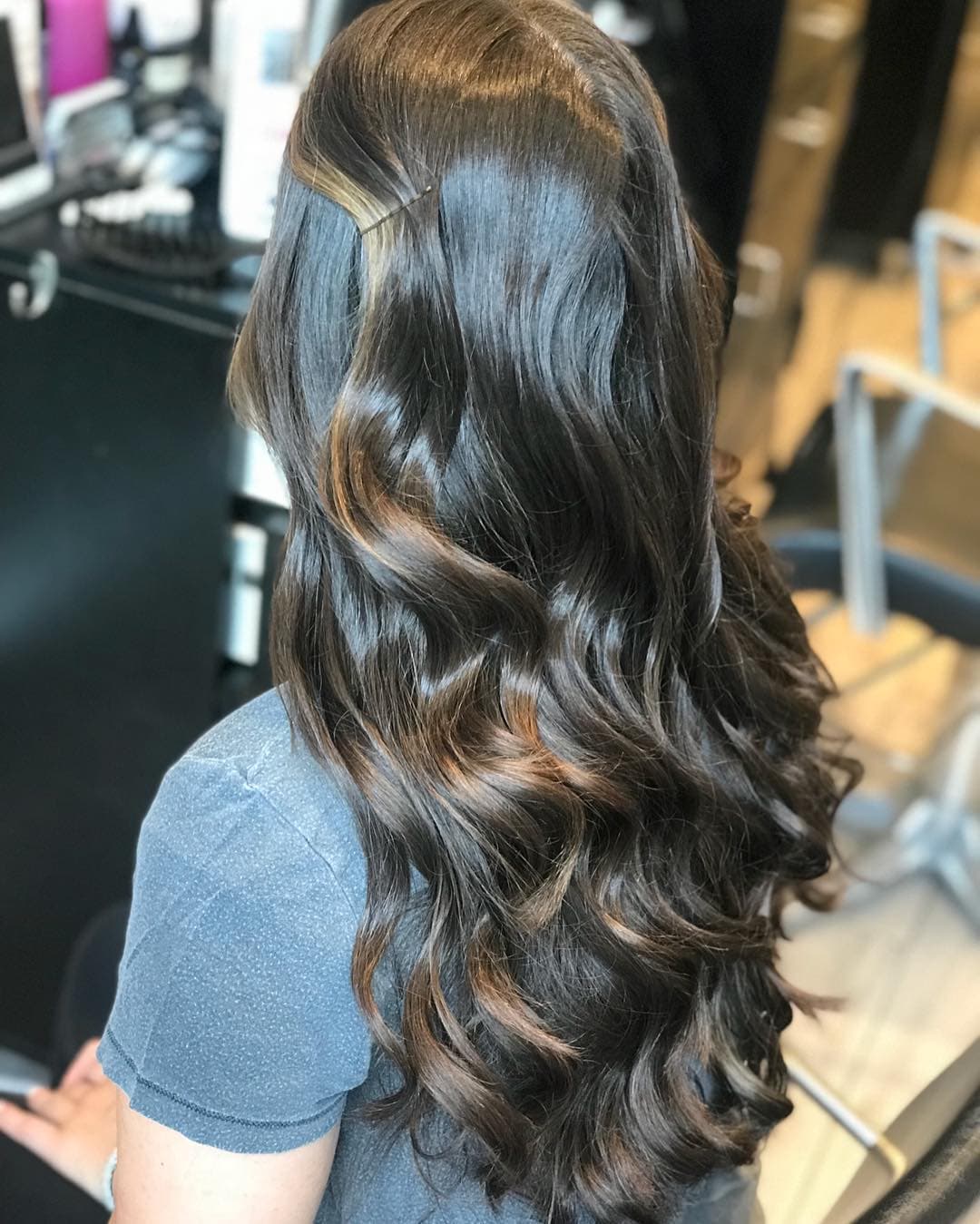 Blonde dimensional balayage at MC Hair Salon Upper East Side