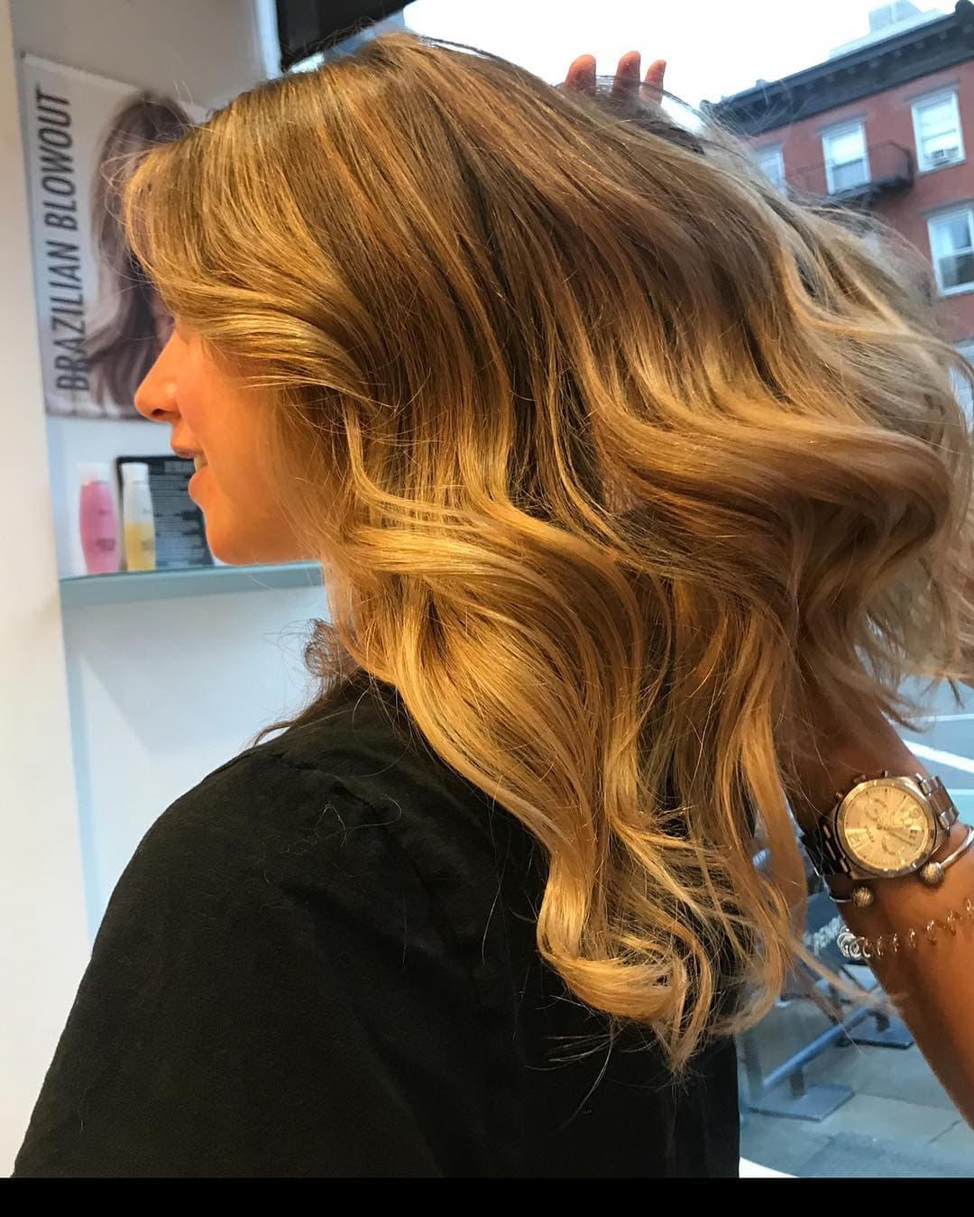 Rich brunette full color at MC Hair Salon & Spa NYC